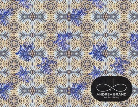 Living Ritual Ripples + Lino Print – Blue A