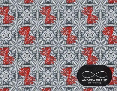 Living Ritual Ripples + Lino Print – Red A